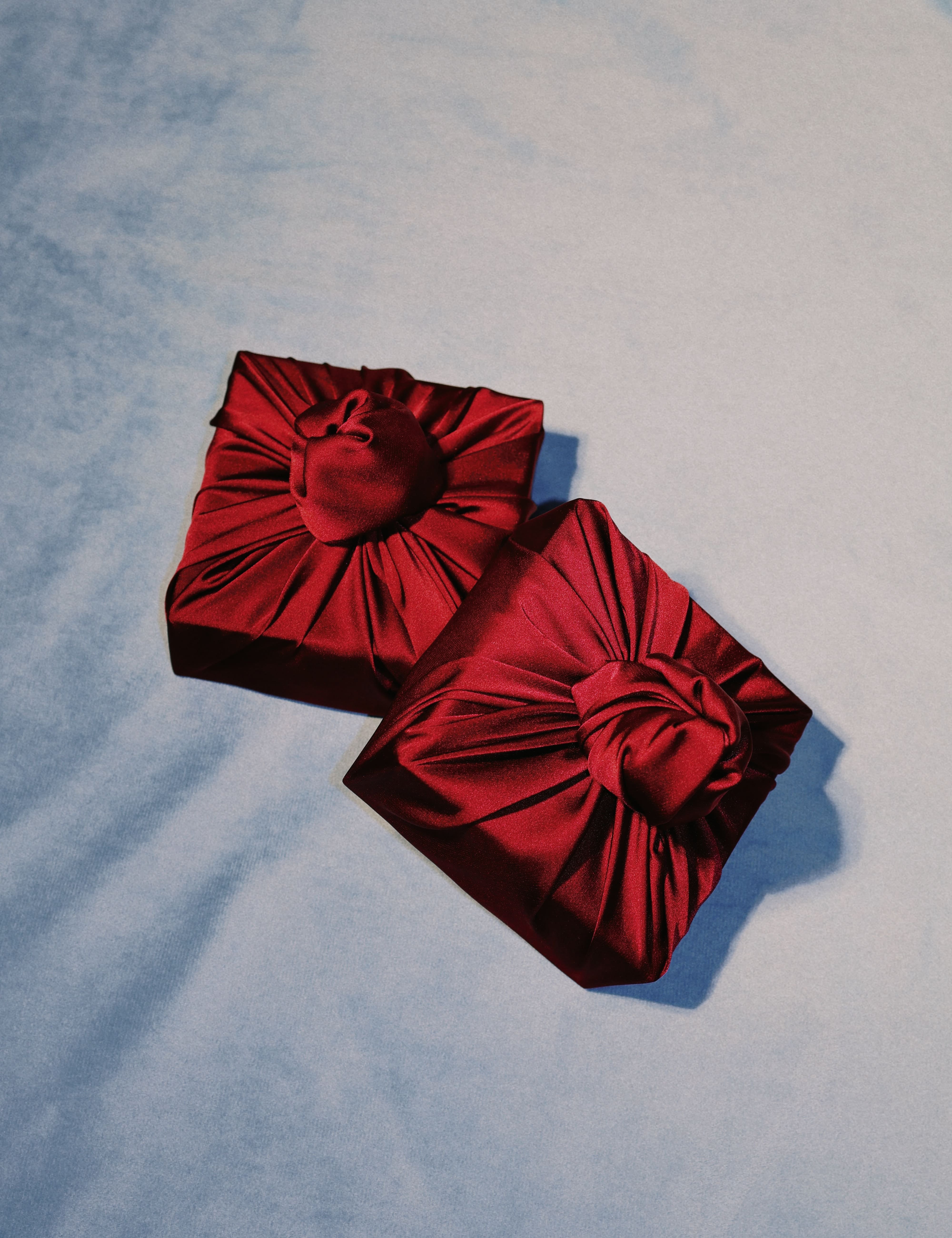 Blue & Red Satin Gift Wraps