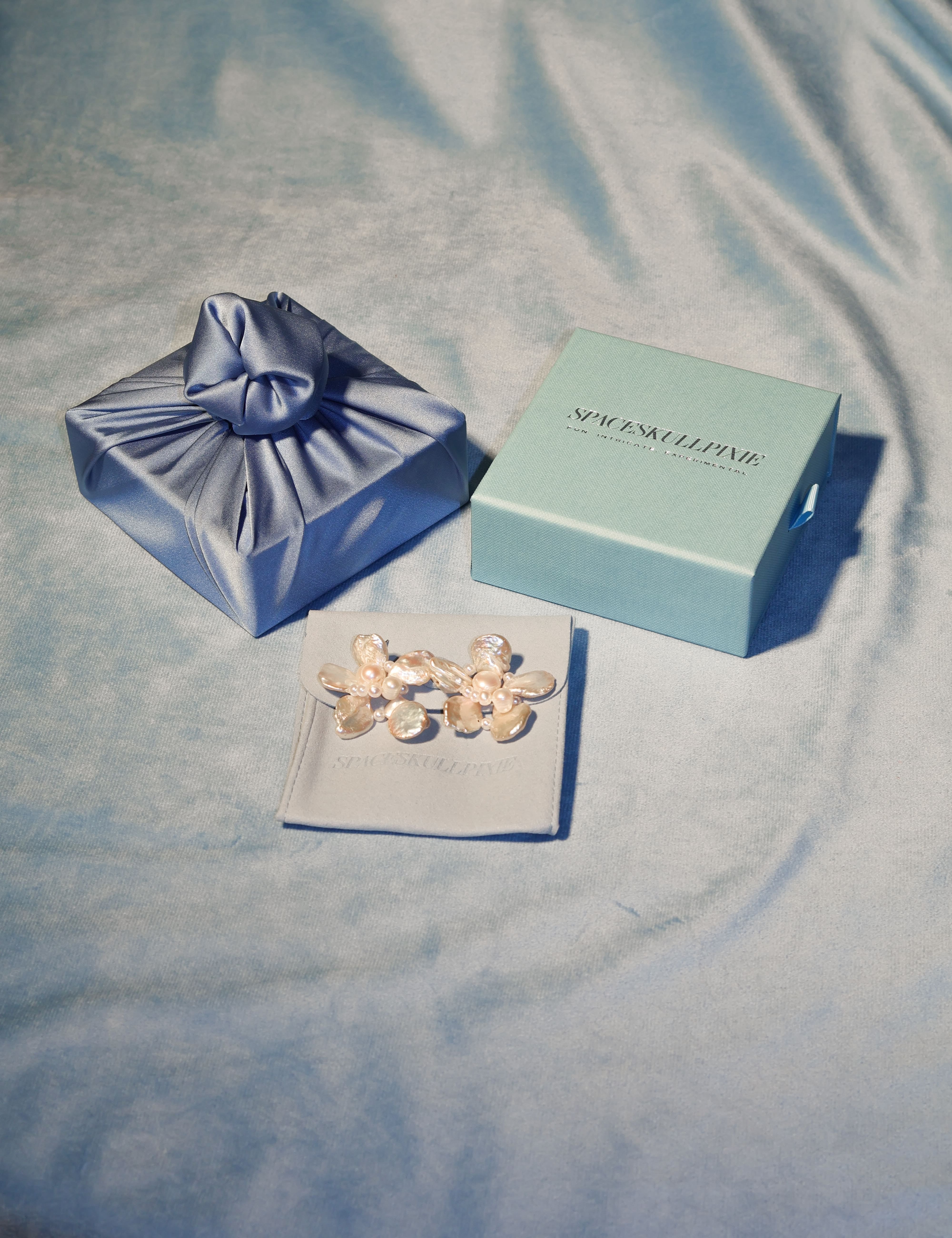 Blue & Red Satin Gift Wraps