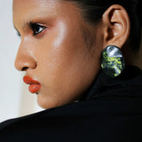 Bound to Nature | Oval Serpentinite Earrings