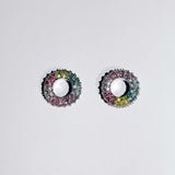 Cosmic Silver Interchangeable Multicolored Gem Encrusted Charm
