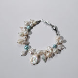 Galaxy-Themed Pearl Bracelet