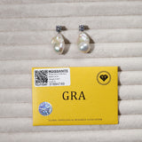 Moissanite Studs with Removable Baroque Pearls Earrings