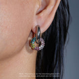 Cosmic Silver Interchangeable Multicolored Gem Encrusted Charm