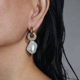 Cosmic Earrings Gold - No Stones on Pearls