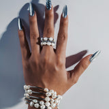 Serpentina Bracelet in Ivory Set (with Pearl Rings)