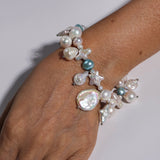Galaxy-Themed Pearl Bracelet