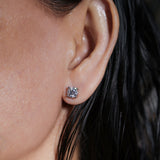 Moissanite Studs with Removable Baroque Pearls Earrings