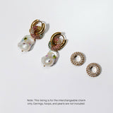 Cosmic Gold Interchangeable White Gem Encrusted Charm
