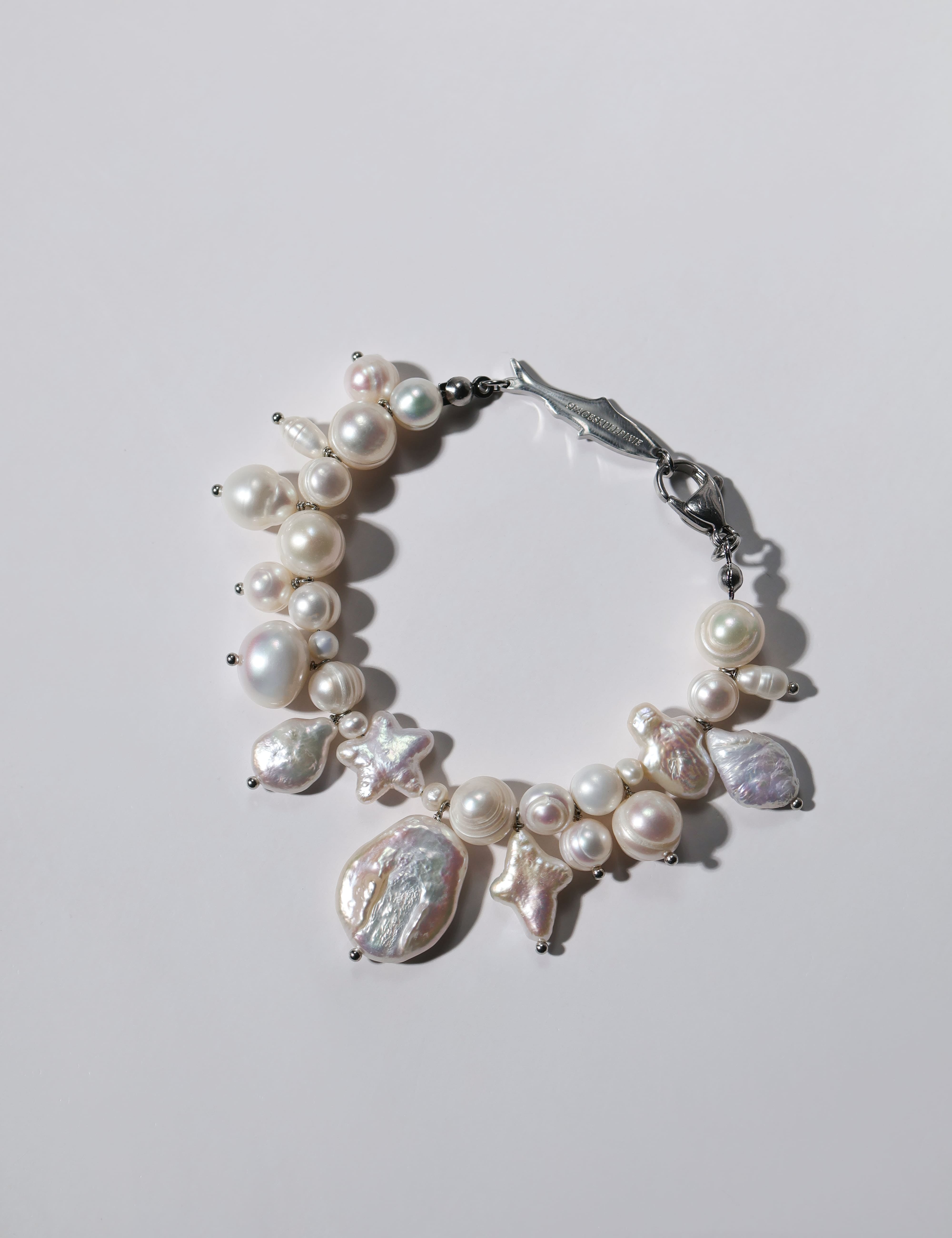 Galaxy-Themed Pearl Bracelet
