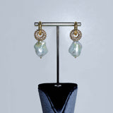 Cosmic Earrings Gold - No Stones on Pearls