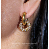 Cosmic Gold Interchangeable White Gem Encrusted Charm