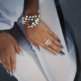 Serpentina Bracelet in Ivory Set (with Pearl Rings)