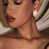 Red Plum Blossom Jasper Earrings