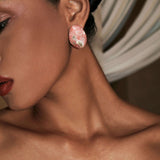 Red Plum Blossom Jasper Earrings